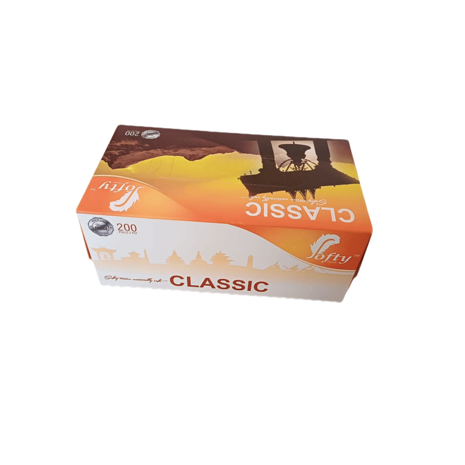 Softy Classic Facial Box Tissue 100 Pulls 200 Sheets