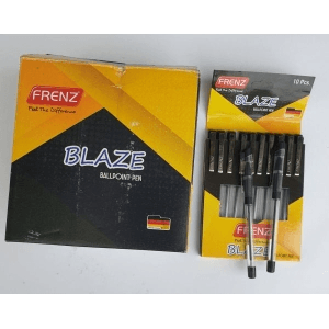Frenz Blaze Ballpoint Ball Pen (Red and Black) Pack of 10Pcs